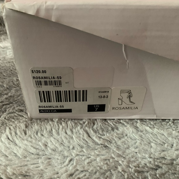 NIB ALDO "Rosamilia” Lace Up Satin Bootie! Sz 7 - Picture 7 of 7